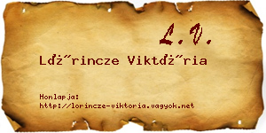 Lőrincze Viktória névjegykártya